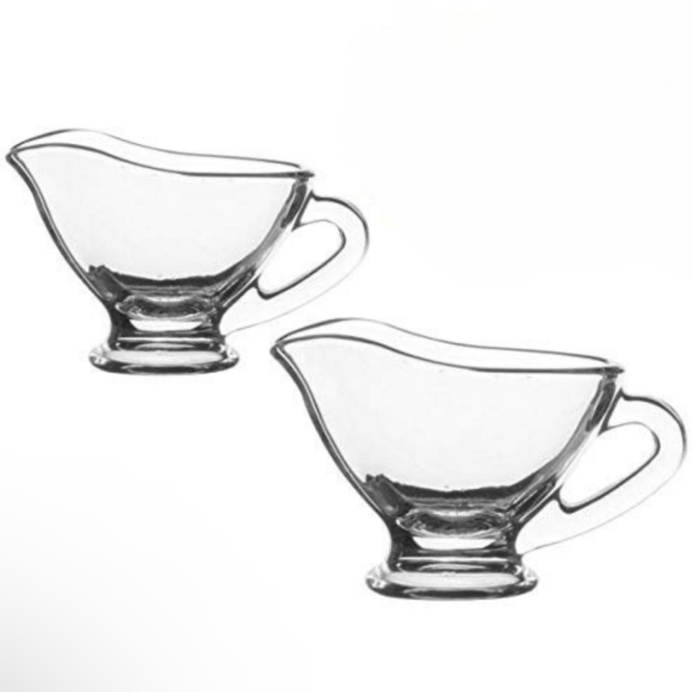 NWT set of two Crate & Barrel individual gravy/condiments boat 2oz